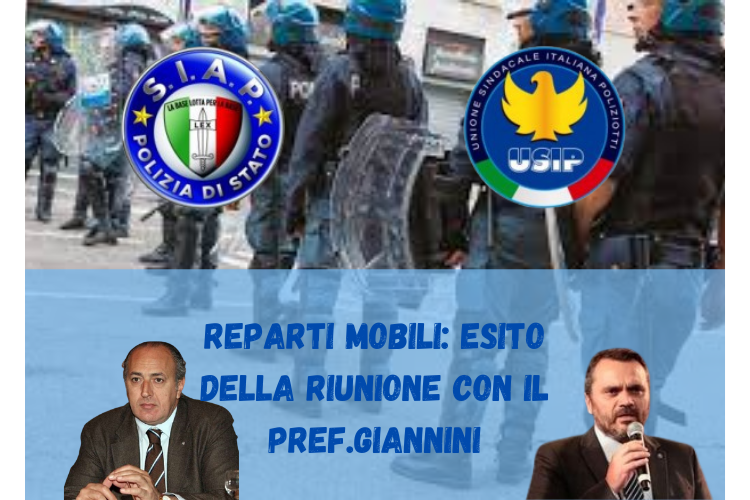 Reparti Mobili|Esito Riunione con il Capo della Polizia