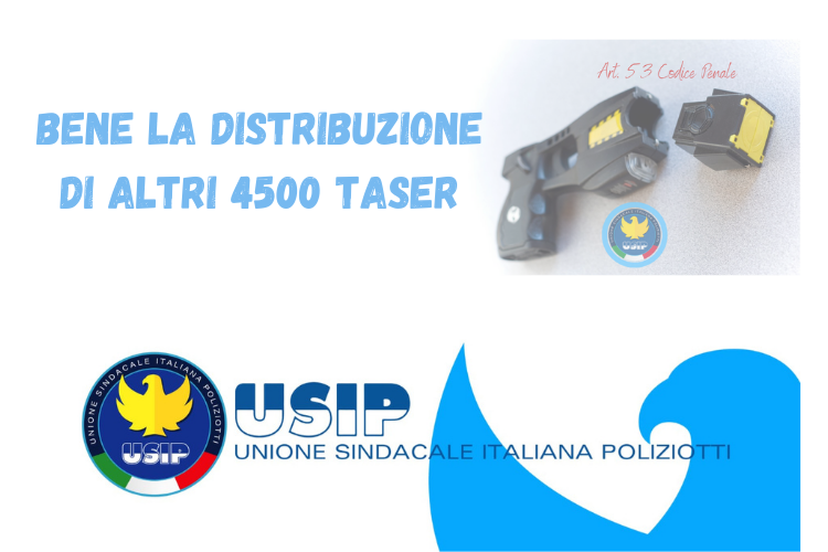 TASER| Via libera alla distribuzione di 4500 pistole elettriche