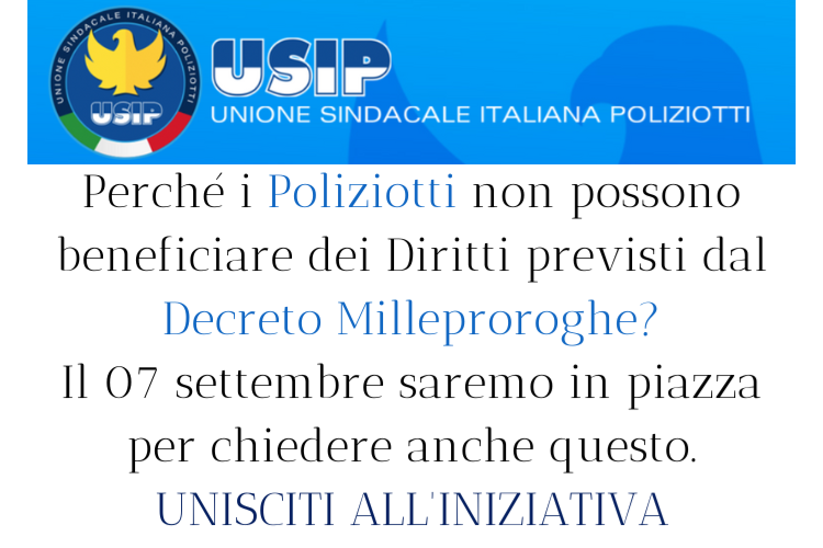 Usip scende in piazza per i Poliziotti