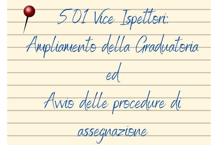 501 I.Ispettori - Ampliamento Graduatoria