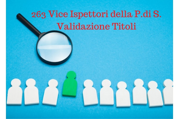 263 Vice Ispettori - Validazione Titoli