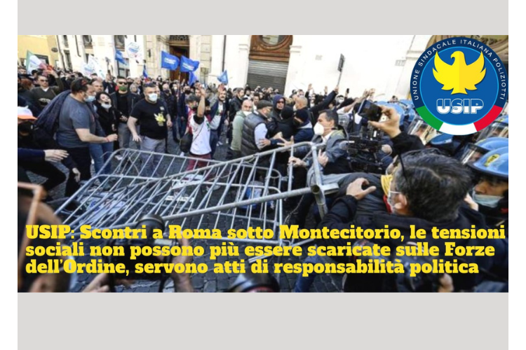 Scontri a Roma sotto Montecitorio